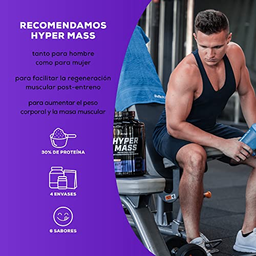 BioTechUSA Hyper Mass - Mass Gainer con Carbohidratos y Mezcla de Proteínas | Creatina Micronizada | Sin Gluten, 4 kg, Vainilla
