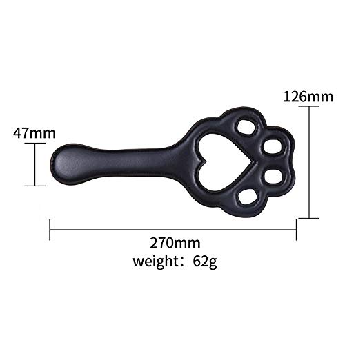 Black Pats Cat Paws Shape- Cuero Whǐp para Cosplay