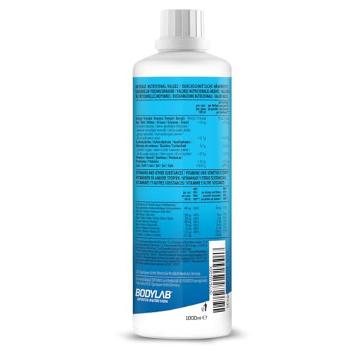 Bodylab24 Vital Zero Drink Concentrated Papaya-Maracuyá 1000ml, bebida concentrada sin azúcar, jarabe zero, con vitaminas y l-carnitina, bebida deportiva con pocas calorías