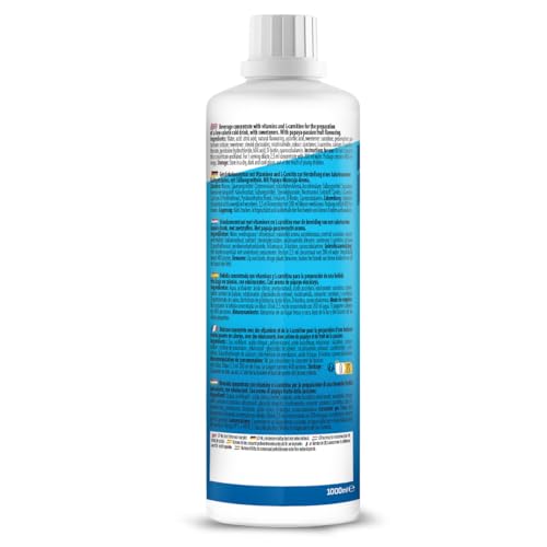 Bodylab24 Vital Zero Drink Concentrated Papaya-Maracuyá 1000ml, bebida concentrada sin azúcar, jarabe zero, con vitaminas y l-carnitina, bebida deportiva con pocas calorías