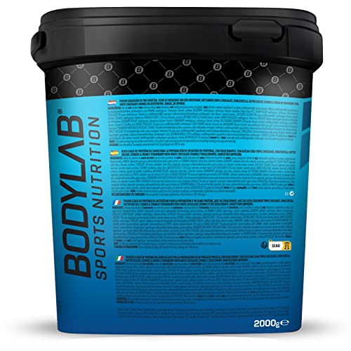 Bodylab24 Whey Protein Powder Neutro 2kg, polvo rico en proteína para músculos más fuertes, la proteína de suero puede promover la construcción de músculo, con 80% de proteína, sin aspartamo