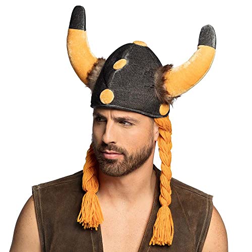 Boland 01296 - Casco galo, sombrero de tela, vikingo, guerrero, trenzas suaves, romano, carnaval, halloween, disfraz, fiesta temática, disfraz, teatro, tocado