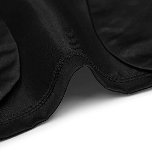 Bolerose niñas Satén Manga Larga Bolero Niños niñas Capa Hombros (Negro, 9-10 Años)