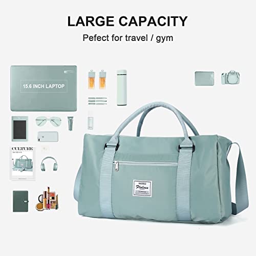 Bolsa de Deporte de Viaje, Bolsa Grande de Gimnasio para Mujer, Bolsa de Fin de Semana, Bolsa de Transporte para avión, Bolsa de Playa para Mujer, Bolsa de Noche,Bolsa de Equipaje con Bolsa húmeda