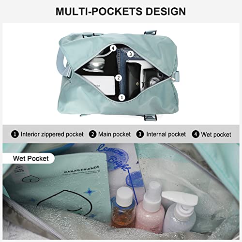 Bolsa de Deporte de Viaje, Bolsa Grande de Gimnasio para Mujer, Bolsa de Fin de Semana, Bolsa de Transporte para avión, Bolsa de Playa para Mujer, Bolsa de Noche,Bolsa de Equipaje con Bolsa húmeda