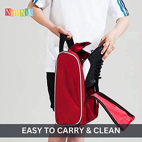 Bolsa para botas de fútbol resistente al agua, almacenamiento para botas de fútbol o zapatos de golf, bolsa para botas para viajes, escuela, críquet, Rojo-mf, Bolsa para botas
