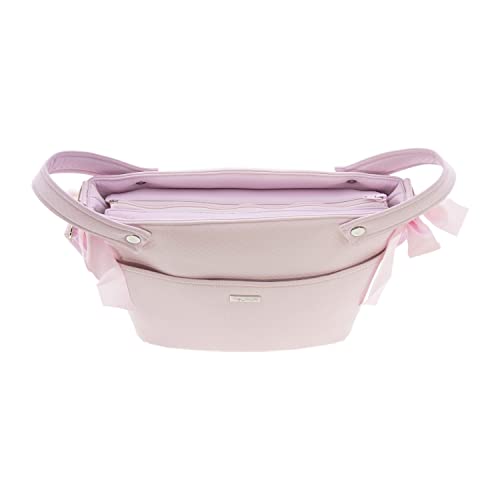 Bolso para Silla de Paseo - Talega para silla de Paseo Rosy Fuentes- Incluye Asa larga para el hombro, bolsillos interiores y lazos - Limpieza Sencilla 0-rosa