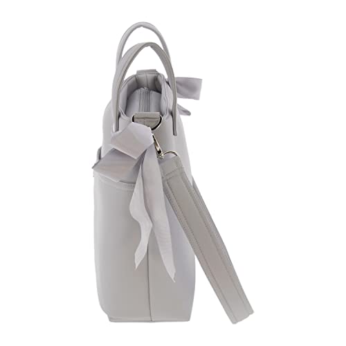 Bolso para Silla de Paseo - Talega para silla de Paseo Rosy Fuentes- Incluye Asa larga para el hombro, bolsillos interiores y Lazos - Limpieza Sencilla 0-gris