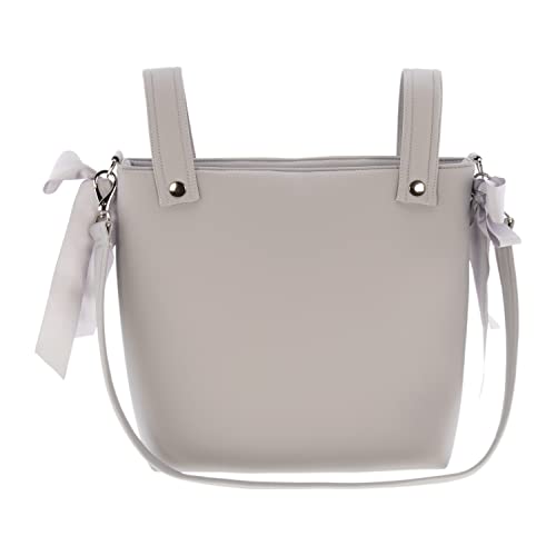 Bolso para Silla de Paseo - Talega para silla de Paseo Rosy Fuentes- Incluye Asa larga para el hombro, bolsillos interiores y Lazos - Limpieza Sencilla 0-gris