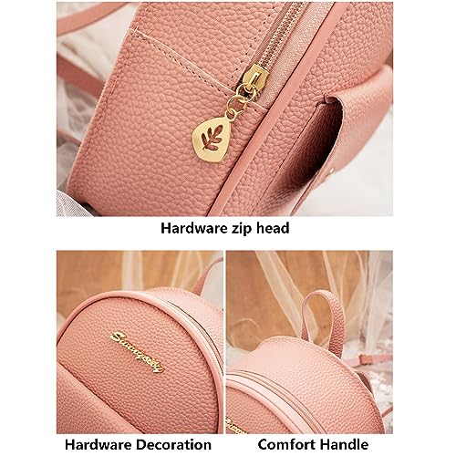 Bolsos Mochila Mujer, Antirrobo Impermeable Cuero Nylon Pequeña Mochilas Bolso Casual para Mujer de Viaje Tela Bolsa, Mujeres Urbanas Mano Compras Bolsas y Juvenil Chica Mini Bag