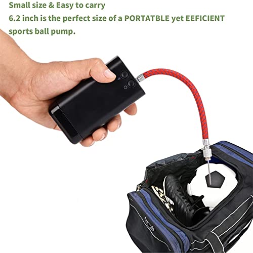 Bombas de bola eléctrica, bombas de balón de fútbol inflable inalámbrico, función linterna LED, banco fichas 2 en 1, carga de puerto USB, tapa emergente, para baloncesto balón baloncesto gimnasio