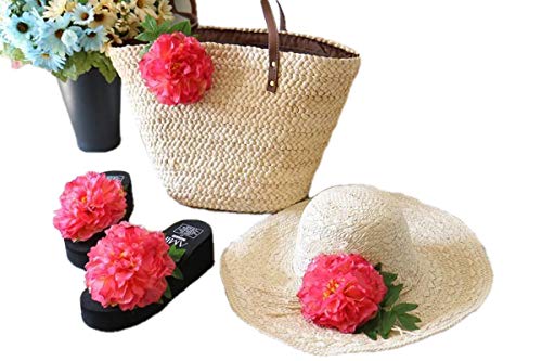 BONAMART - Set de 2 pasadores de pelo para niña, diseño de peonia