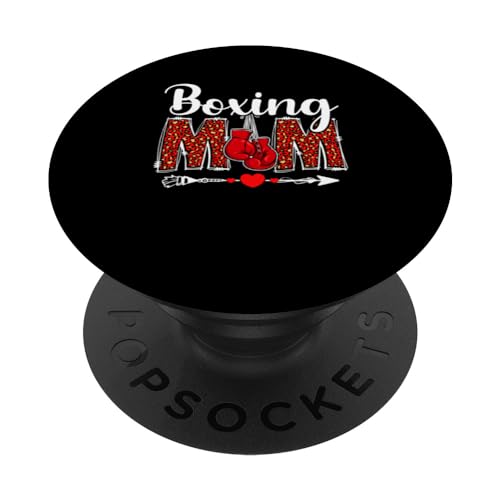 Boxeo Madre Boxeo Mamá Leopardo Boxeo Mamá Día de la PopSockets PopGrip Intercambiable