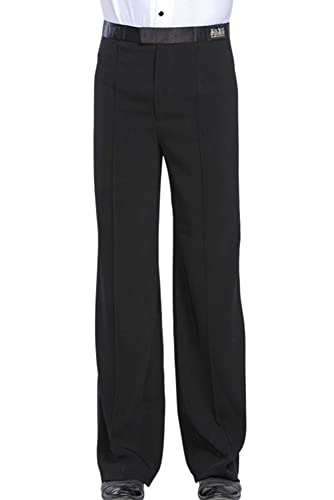 BOZEVON Hombres Clásico Mangas Largas Negro Latín Baile Camisa & Pantalones Actuación Ropa Escénica Disfraces Moda Bailando Jazz Trajes, Pantaloni, Tag 2XL = EU XL
