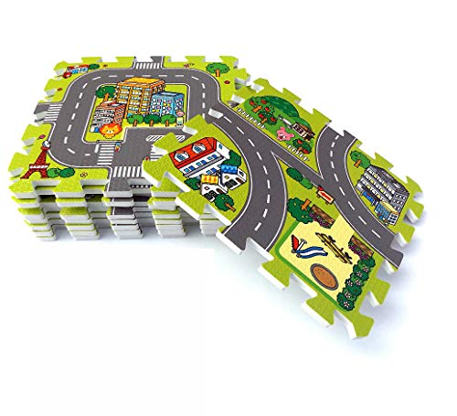 Brigamo 18011 – Alfombra puzzle de ciudad, ampliable infinitamente