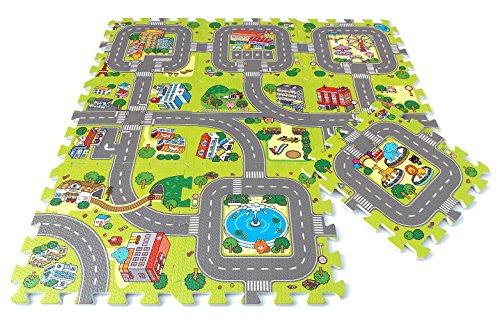 Brigamo 18011 – Alfombra puzzle de ciudad, ampliable infinitamente