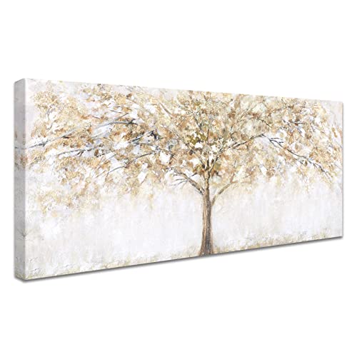 Brillando Árbol Marco de madera Grandes Cuadros Decoracion Salon Modernos Abstracto Lienzo decorativos Pintura Imagen Foto cuadros Decorativos Salon Comedor Dormitorio Decoracion pared 50x120cm