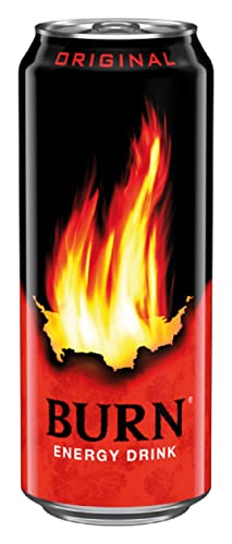 Burn Energy Original Raspberry, Bebida Energética, Pack 4 latas de 500ml