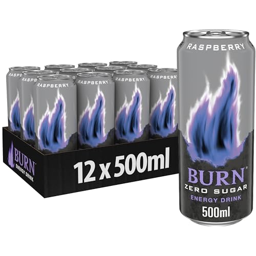 Burn Energy Zero Raspberry - Bebida Energética - Lata 500ml. - Pack de 12