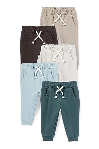 C&A Bebés niños Pantalón de Deporte Pack: 5 Prendas, 1 Precio Beis 74