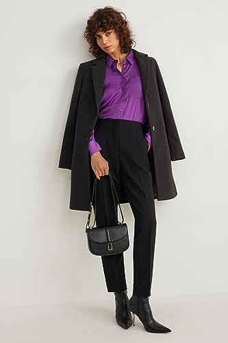 C&A Mujer Abrigo sastre negro 38