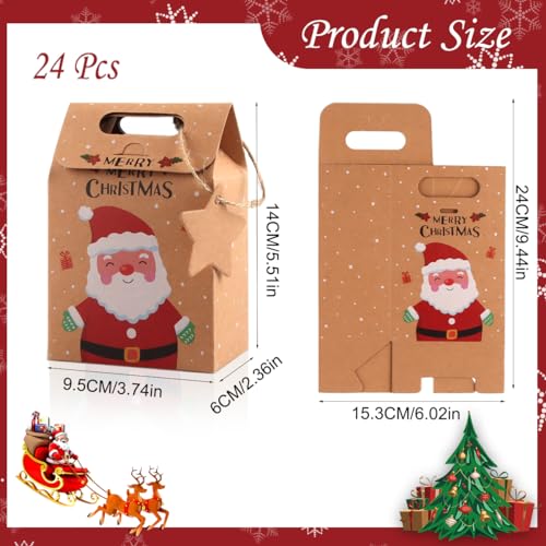Caja de embalaje de Navidad, Caja De Dulces De Navidad De Papel De Vaca, Para Regalos De Embalaje, Dulces, Chocolate, Galletas, Comida Para Fiesta De Navidad (6 Estilos)