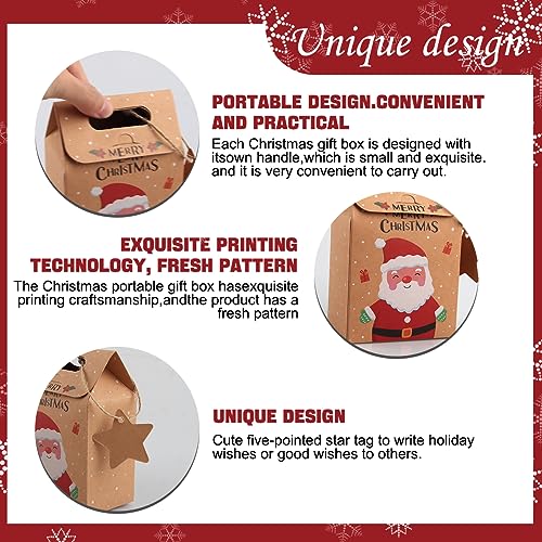 Caja de embalaje de Navidad, Caja De Dulces De Navidad De Papel De Vaca, Para Regalos De Embalaje, Dulces, Chocolate, Galletas, Comida Para Fiesta De Navidad (6 Estilos)