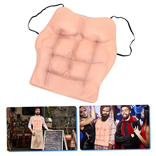 CALLARON Caqui Falso Chaleco De Pecho Masculino Músculos Abdominales De Silicona Prenda Muscular Falsa Piel De Simulación Traje Con Músculos De Silicona Camisetas Para Hombres Chaleco Para