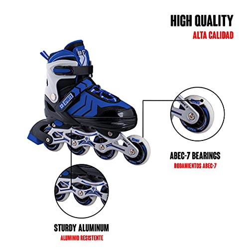 Calma Dragon Patines en Linea, Tamaño Ajustables, Profesionales para Adultos y Niños, 4 Ruedas, Skates, ABEC-7,Forro Interior, Rollers para Mujer y Hombre (Rosa, S)