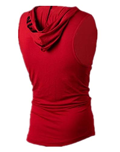 Camiseta con Capucha de Tirantes Deportes para Hombre, Tops Camisa sin Mangas de Verano Fitness Tirantes Muscle Estampado