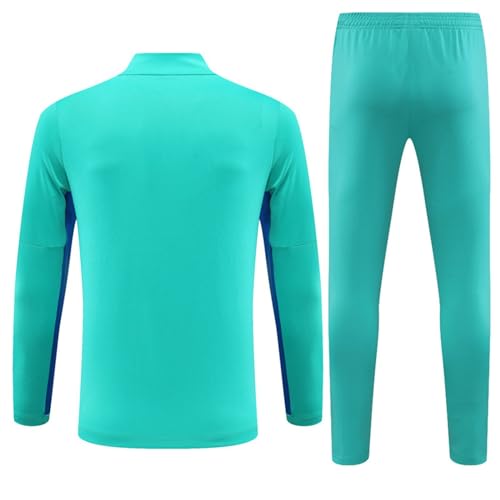 Camiseta De Barcelona Futbol Niño Adulto 2023 2024 Chándal de Futbol,Equipacion Futbol Niño Barca Termica Juego De 2 Piezas,Equipo De Entrenamiento De Fútbol Camiseta de Manga Larga y Pantalón.