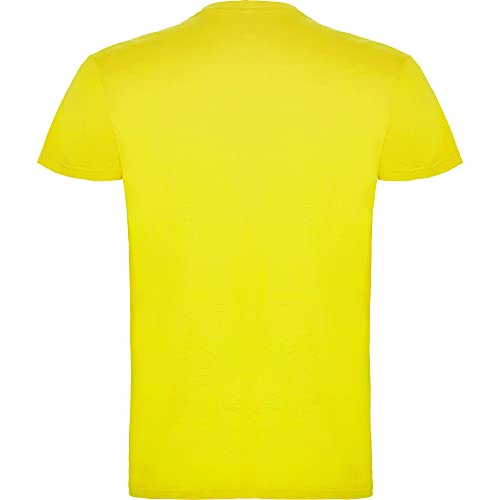 Camiseta de Colores Manga Corta 100% Algodón para niños - Camiseta Unisex Cuello Redondo, cómoda, Suave, Lisa y Elegante (Amarilla, 3/4)