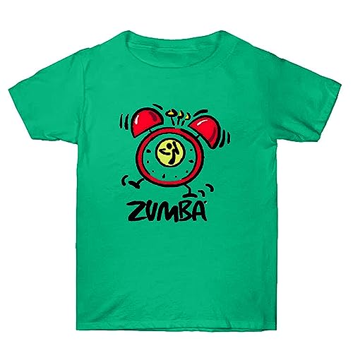 Camiseta de Zumba para Mujer Reloj Gráfico Mangas Cortas Mangas Cortas Cuello Redondo Parte Superior Casual para Clases de Zumba Baile Entrenamiento Fitness