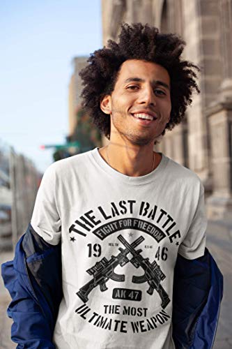 Camiseta para Hombre La Última Batalla 1946 - El Arma Más Definitiva – The Last Battle 1946 - The Most Ultimate Weapon – Regalo Diseño Gráfico 78 Años Cumpleaños Aniversario Moda Año 1946 Blanco XL