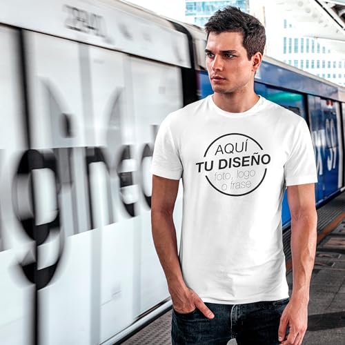 Camiseta Personalizada Sé Original y Exclusivo Camiseta Blanca o Negra Personaliza a Todo Color Impresión en DTG o DTF · Algodón 100% ‍ Unisex ‍ (L, Blanco)