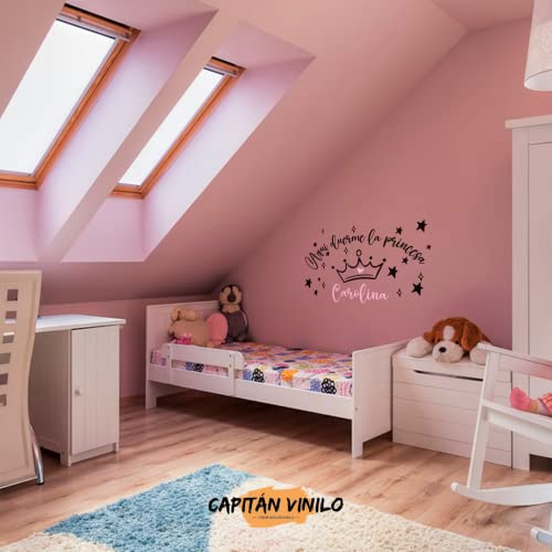 Capitan Vinilo - Vinilo Personalizado Infantil con Nombre - Vinilos de Pared Decorativos Infantiles - Vinilo Pared Infantil – Frase Decorativa – Frase Vinilo - Pegatinas Pared Decorativas (Nº02)