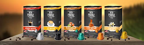 Cápsulas de café compatibles con Nespresso, 6 x 10 Cápsulas, aromatizado con aroma a Vainilla
