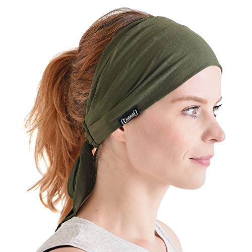 Casualbox Pre Atada Cinta Para El Pelo Bohemio Cabello Banda Verano Hombres Damas Cabeza Envolver Hippie Caqui