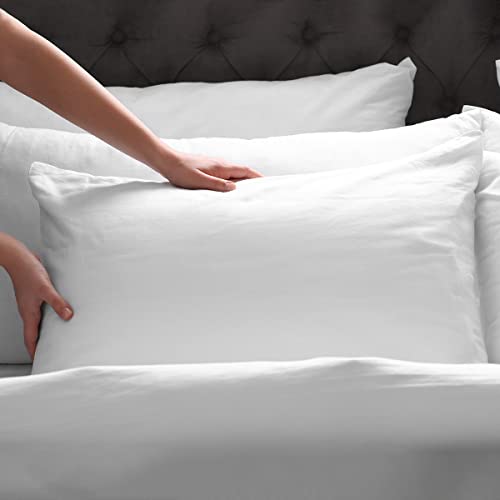 Cecotec Almohada Flow PureComfort 70 cm. Fibra con Tacto de Seda y Tratamiento Antiácaros y Antibacterias, Máximo Confort, Sensación de Firmeza Medio-Baja, Lavable