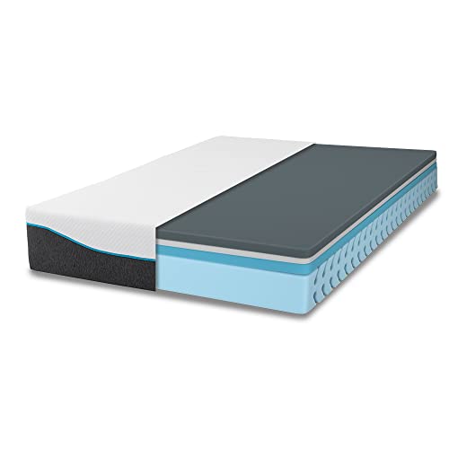 Cecotec Colchón Viscoelástico Enfundable Flow ViscoLuxe Fresh&Clean 7900 135x190. Multicapa, Altura 28 cm, Núcleo perfilado Espuma HR, Firmeza Media-Alta, Capas Micromuelles, Viscoelástica y MR