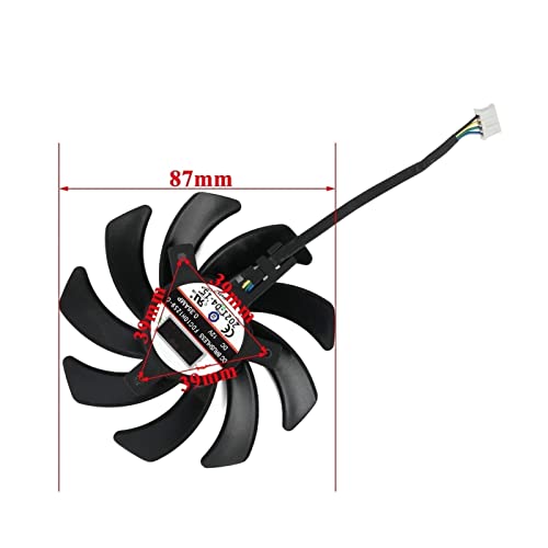 C'EsTBon LINGFE 87mm FDC10H12S9-C 12V 0.35A GTX1660S Tarjeta de gráficos Ventilador Compatible con Lenovo Nvidia Georce GTX 1660 Super Tarjeta de Video Joyous