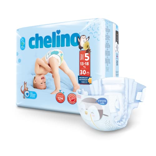 Chelino Pañales infantiles Talla 5 (13-18kg), 30 Unidades ( Paquete de 1)