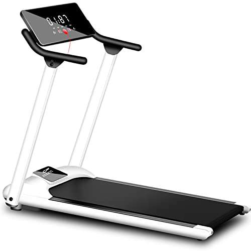 Cinta de Correr eléctrica Plegable Adecuado para Ejercicios de Fitness en Interiores. Cinta andadora para casa. Blanco