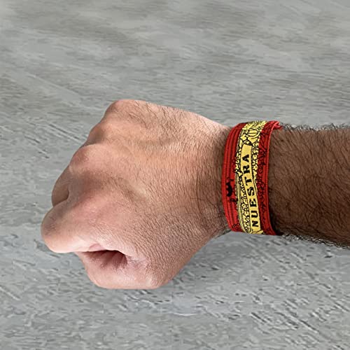 Cinta Original de la Medida de la Virgen del Pilar. Pulsera Bandera España Nuestra Señora del Pilar.