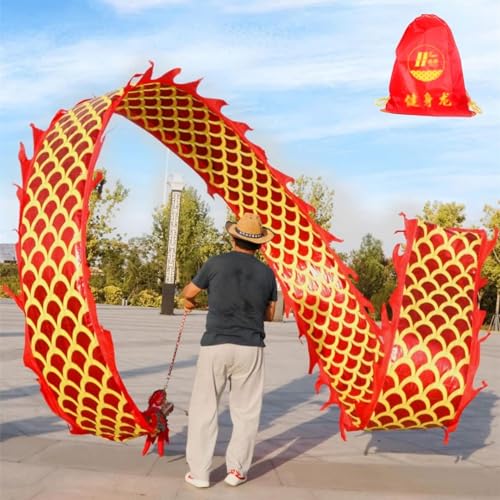 Cintas de baile, cinta de danza del dragón, juego de serpentinas de cinta for el cuerpo del dragón, bailarina de cinta rítmica con bolsa de viaje, lanzamiento deportivo for fiestas en el césped del pa