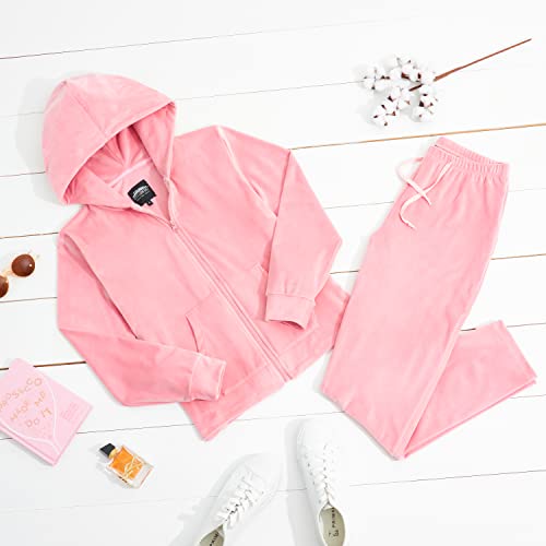 CityComfort Chandal Mujer Completo de Terciopelo S-XL (S, Rosa)