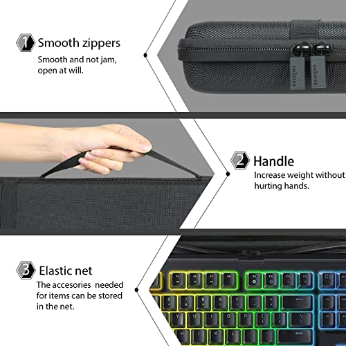 co2CREA Funda rígida para Razer Cynosa V2 /Cynosa Chroma/BlackWidow V3 Pro/Huntman Elite/Ornata V2 /Huntman V2 Mechanical Gaming Tastatur (Caja única, Solo Caja)