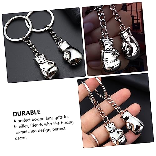 COHEALI 2 Piezas Llavero Boxeador Llavero Guante Personalizado Llavero Mini Guante De Boxeo Colgante De Guante De Boxeo Regalo De Gimnasio Encanto Aptitud Física Metal (hierro) Guantes