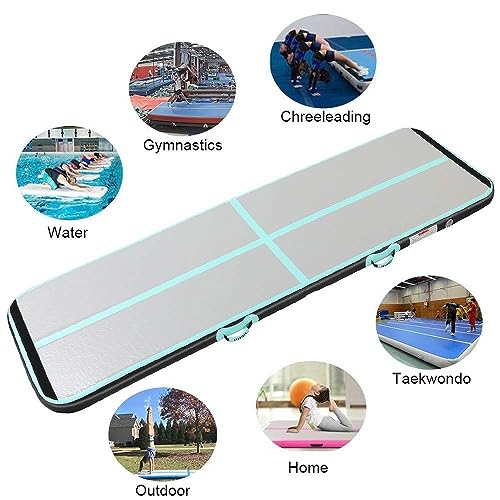 colchoneta gimnasia artistica 10cm Altura 3M tumbling gimnasia colchoneta Inflable Tumbling Mat Estera de Yoga Taekwondo con Bomba eléctrica