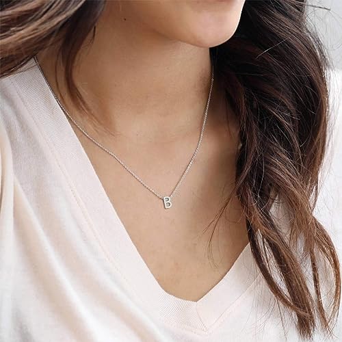 Collar Letra Inicial Mujer Colgante 26 Letras Plata de Acero Inoxidable Mini Alfabeto Joyería Minimalista de Nombres para Madres Niña Parejas, Mejor Amiga,Z